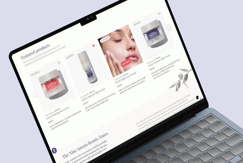 Editorial cover for The Nine Aurora's feature on building a digital platform for skin longevity