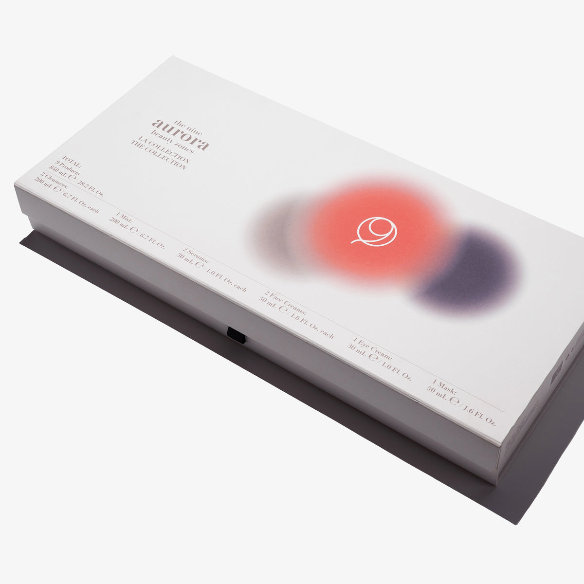 The Nine Aurora complete collection set — closed packaging box, original photoshoot