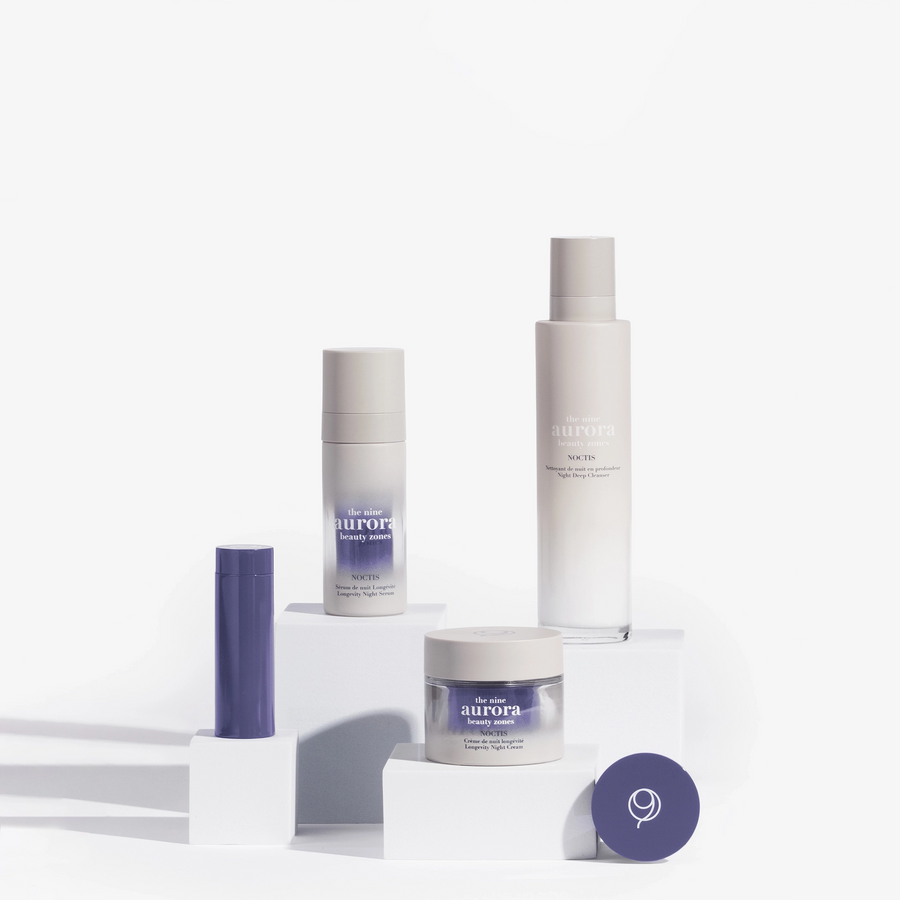 The Night Ritual — The Nine Aurora evening skincare ritual visual
