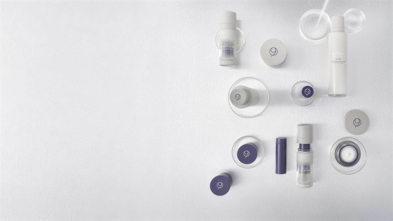 The Nine Aurora Refills collection — refill pods hero banner (4K)